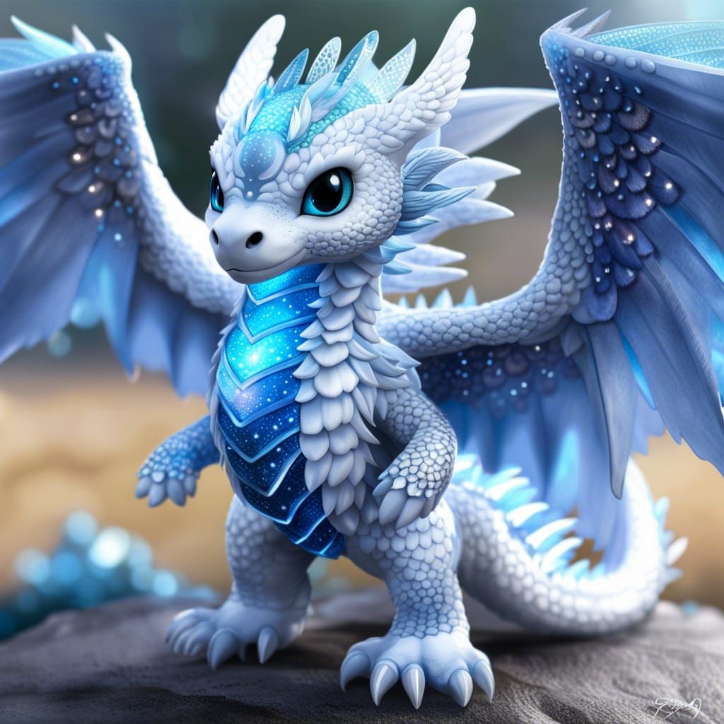 Adorable Dual Dragon with Frost and Supernova Scales