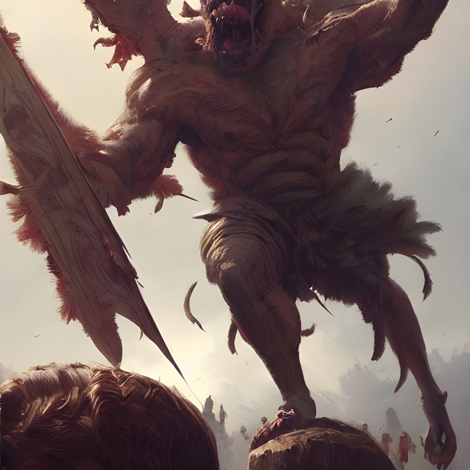 Lusca Cheerleader Concept Art in Dark Fantasy Style