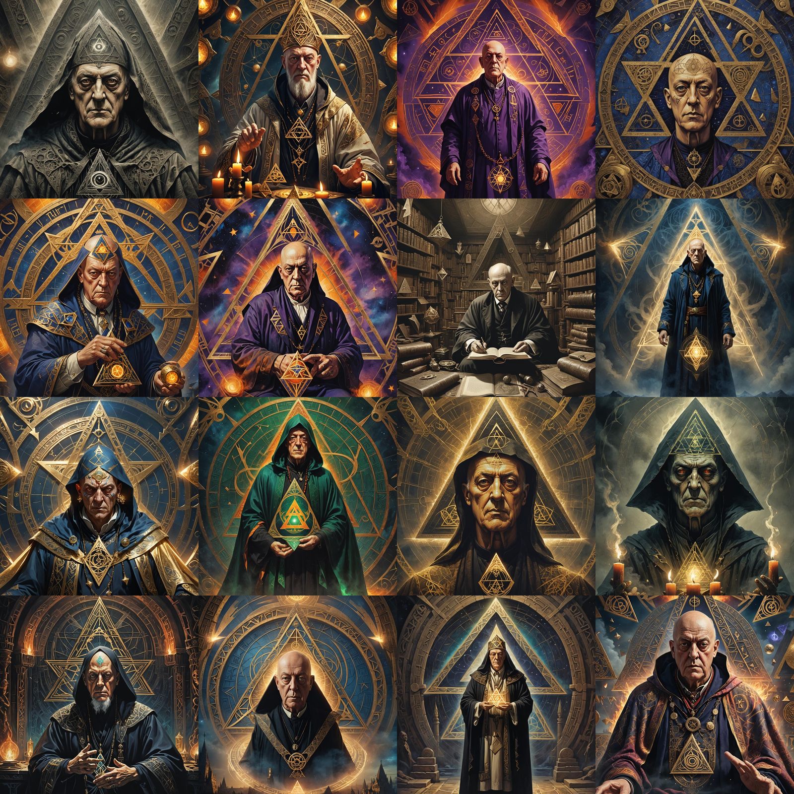 Aleister Crowley Portrait in Detailed Digital Painting