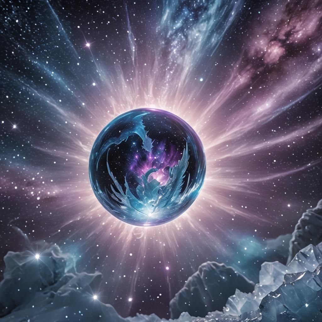 Ice Orb Galaxy in Manga Style