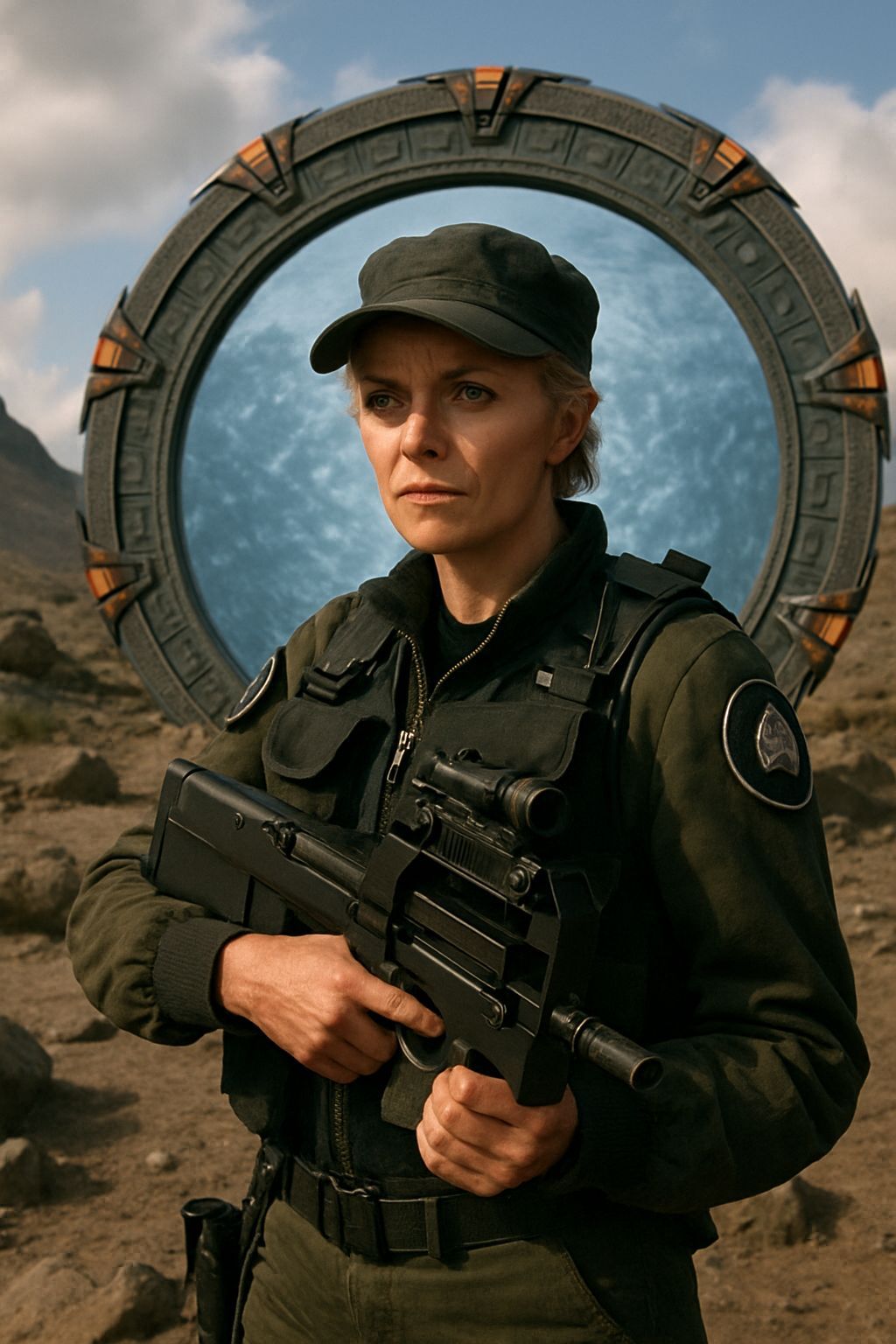 Samantha Carter on Alien Planet with Stargate