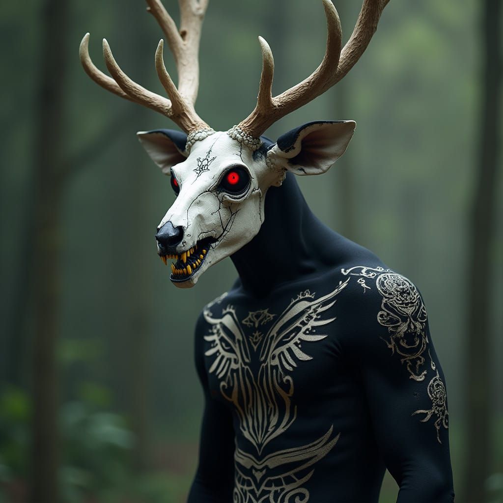 Gaunt Deer Skull Monster in Mystic Attire