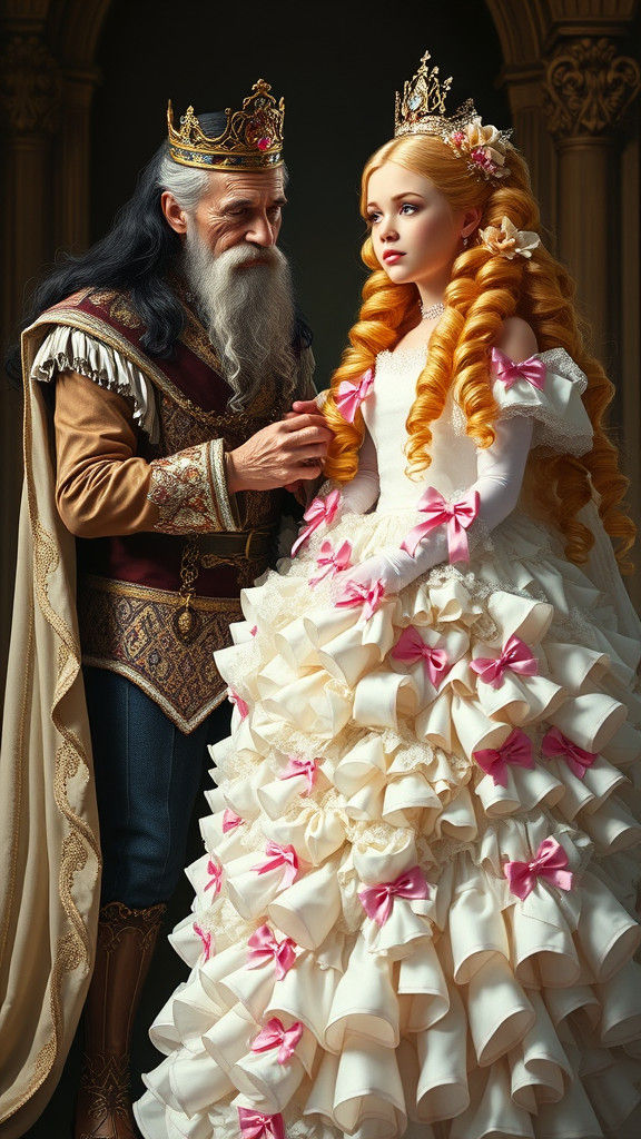 Elderly King and Princess Bride: Matte Painting