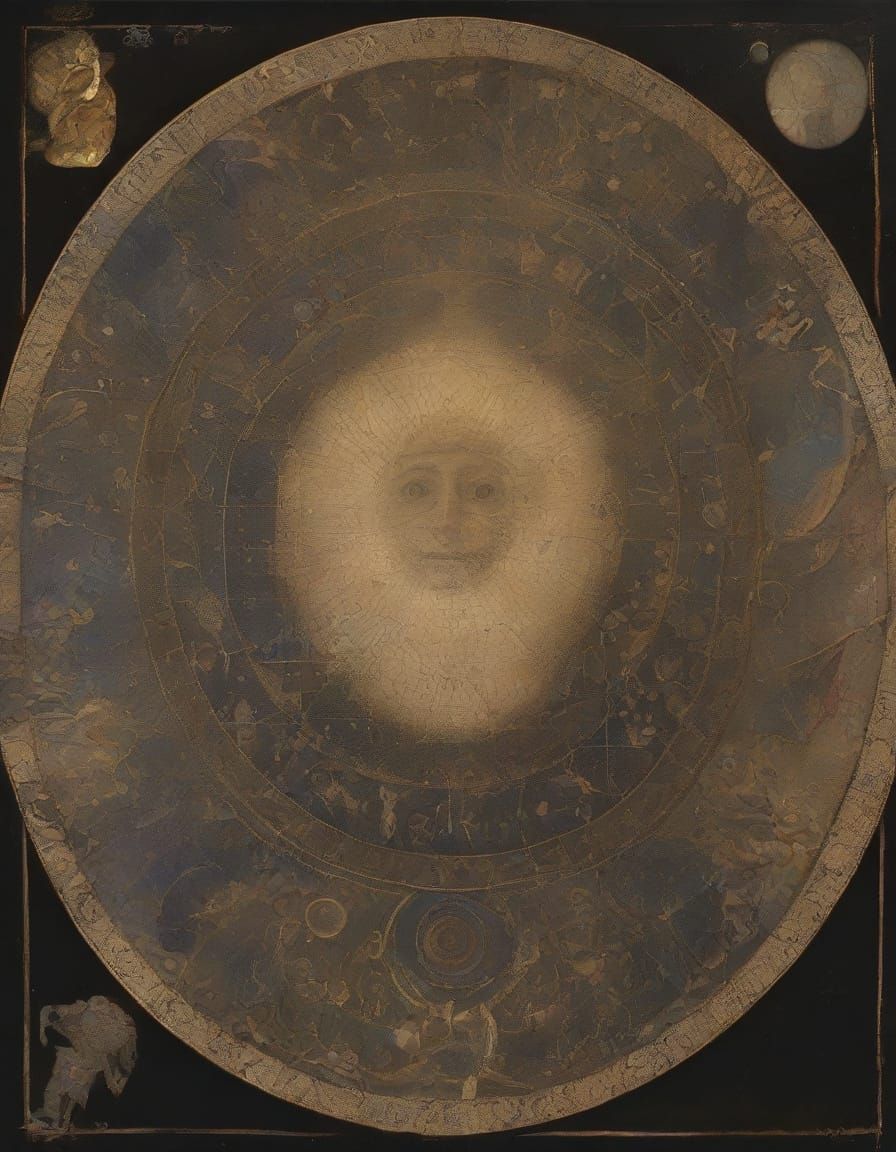 Luminous Figure in Celestial Oil Painting with Sfumato