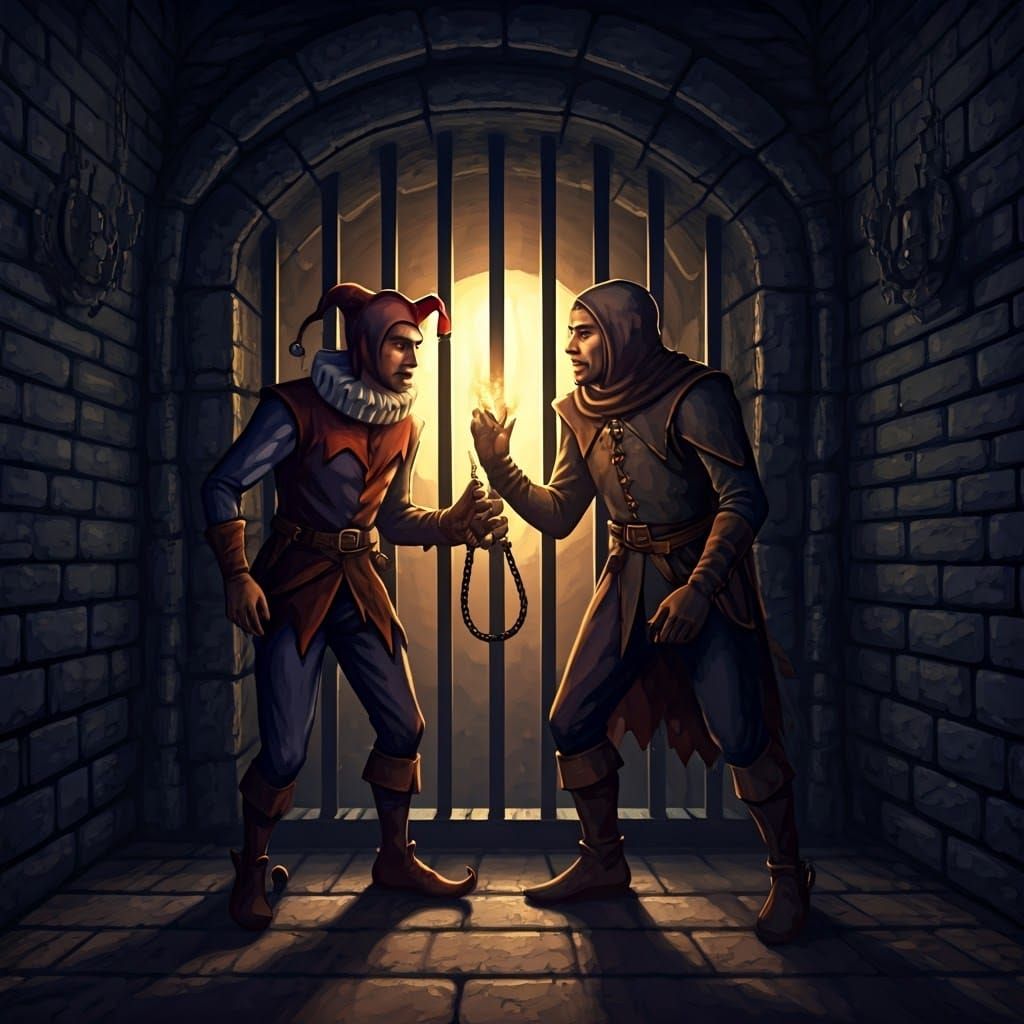 Jester and Thief Escape from Dungeon Cell