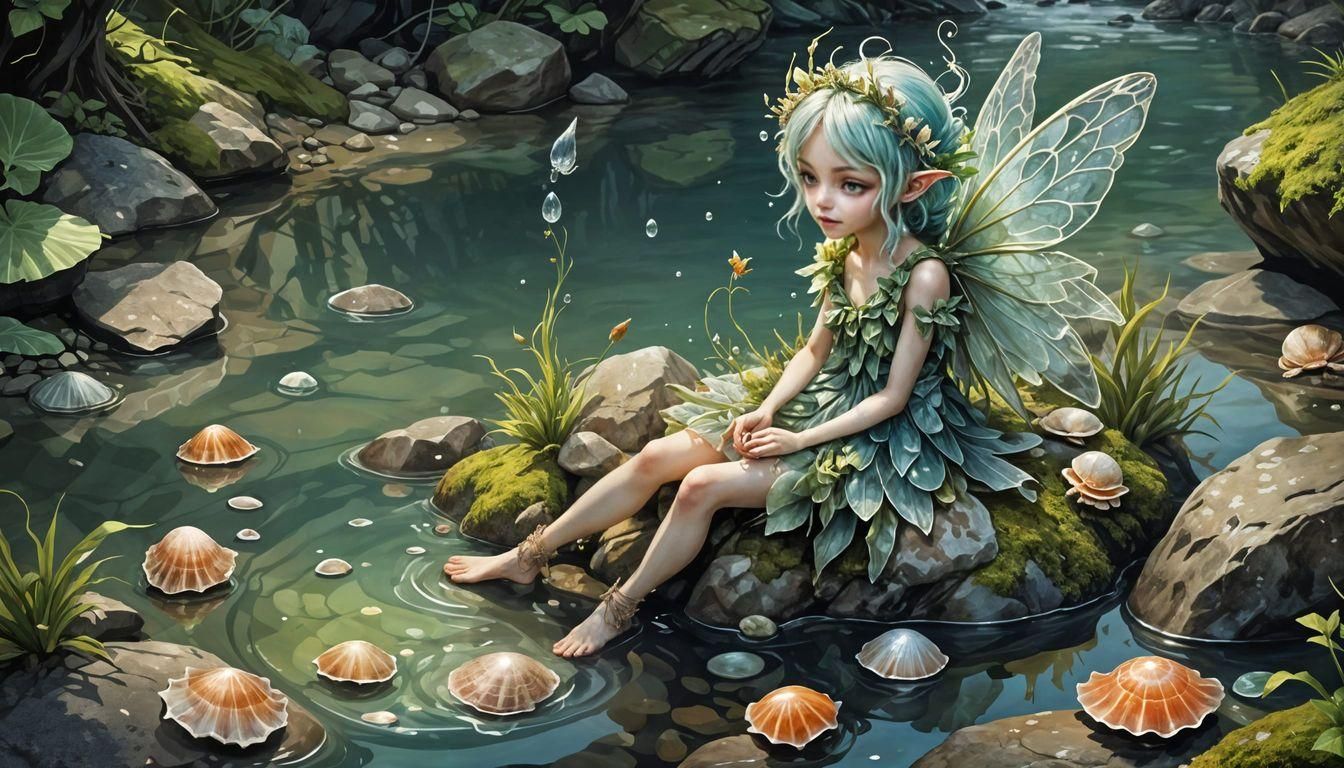 Transparent Pixie Water Fairy in Mountain Creek