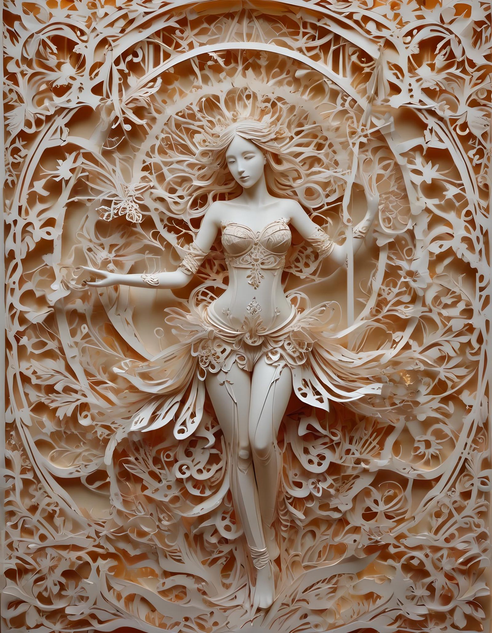 Cosmic Serenade: A Kirigami-Inspired Masterpiece