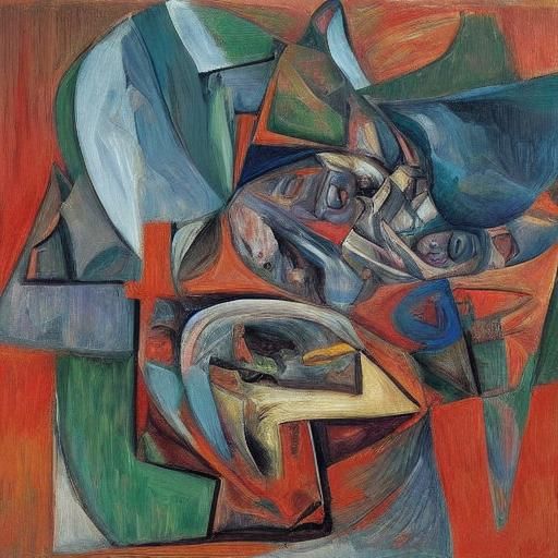 Rabbit Furniture in Cubist Style Hopping Around