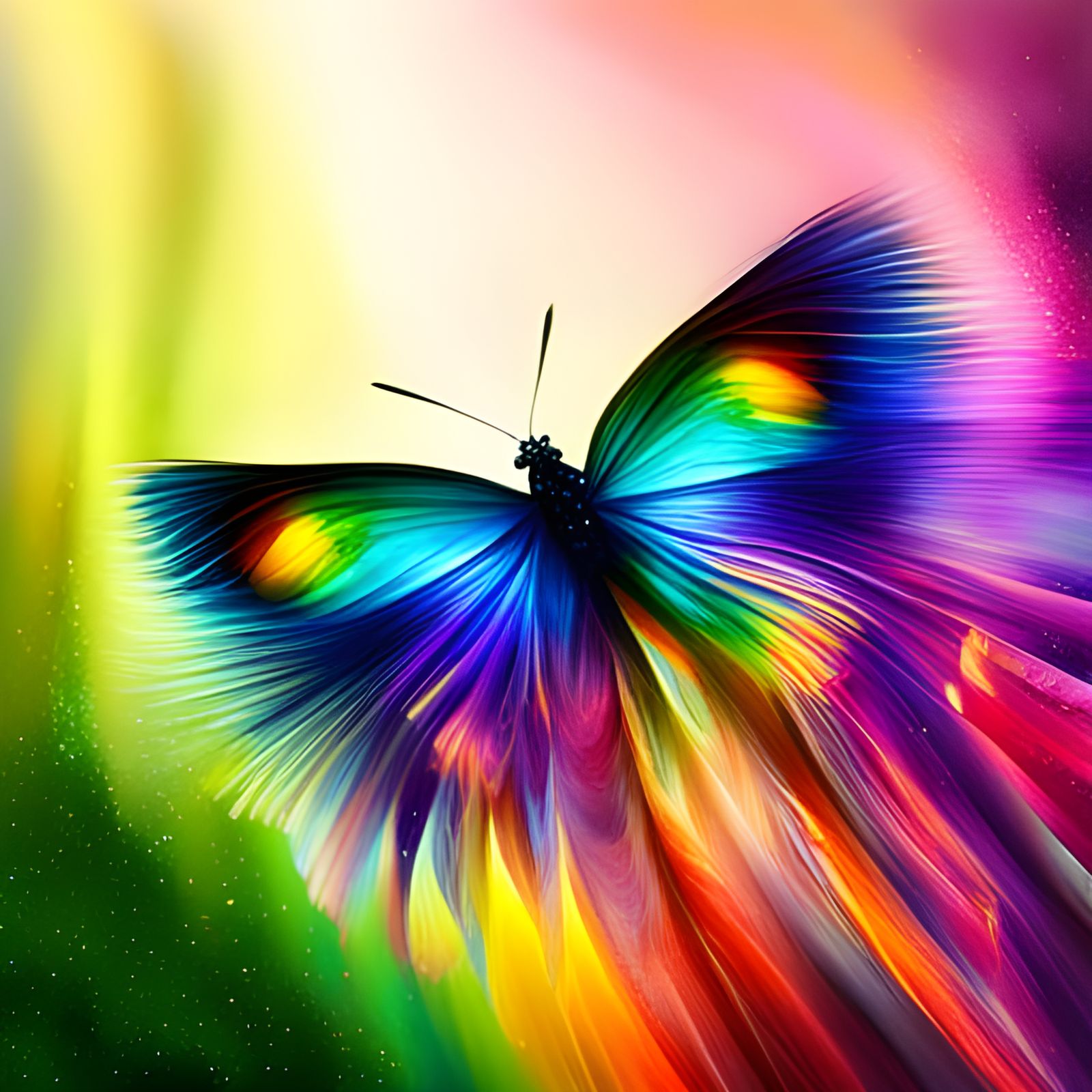 Sparkling Rainbow Butterfly: A Fantasy Illustration