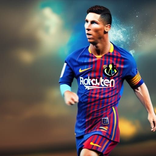 Messi Ronaldo Fusion: Detailed Fantasy Concept Art