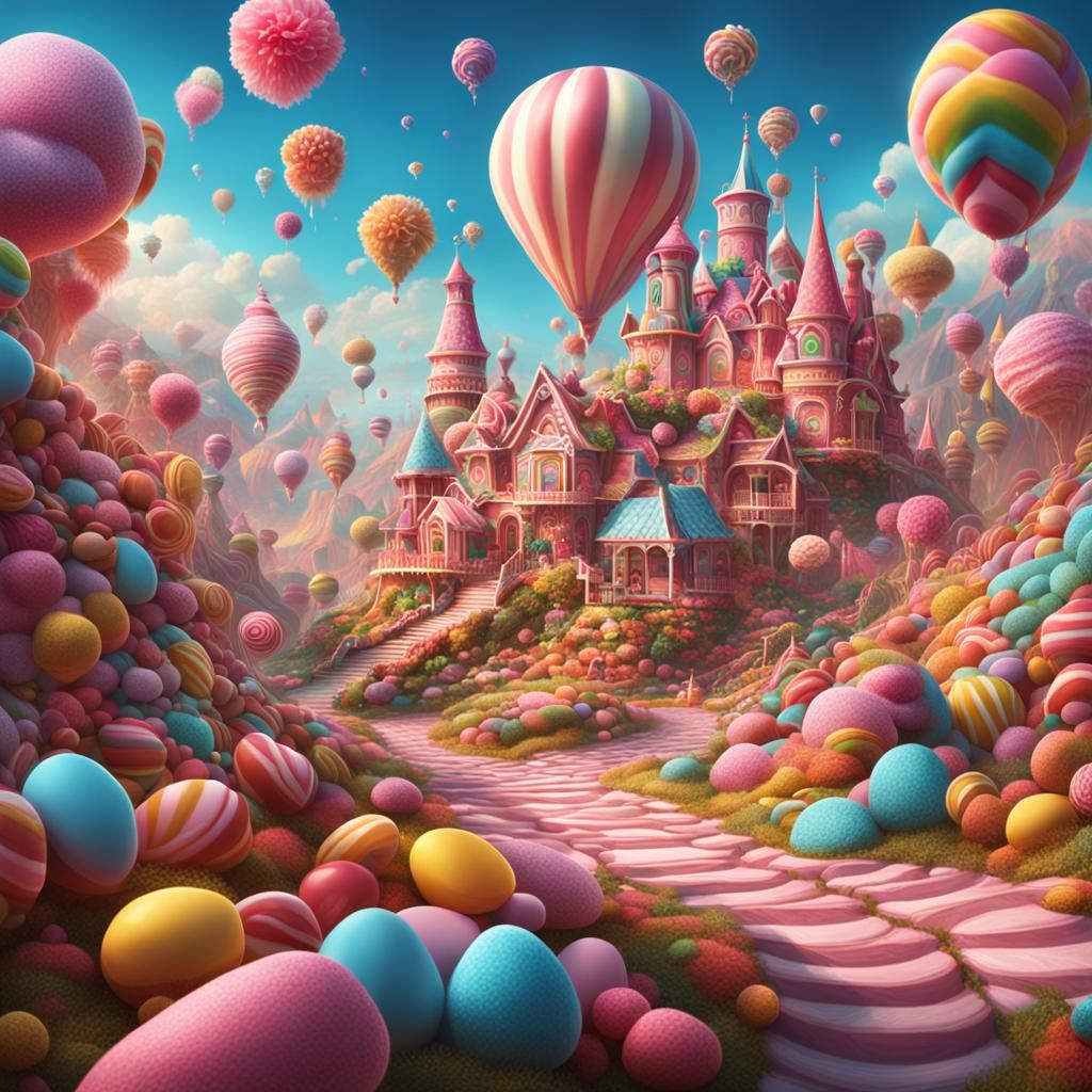 Epic Candy Land Digital Matte Painting