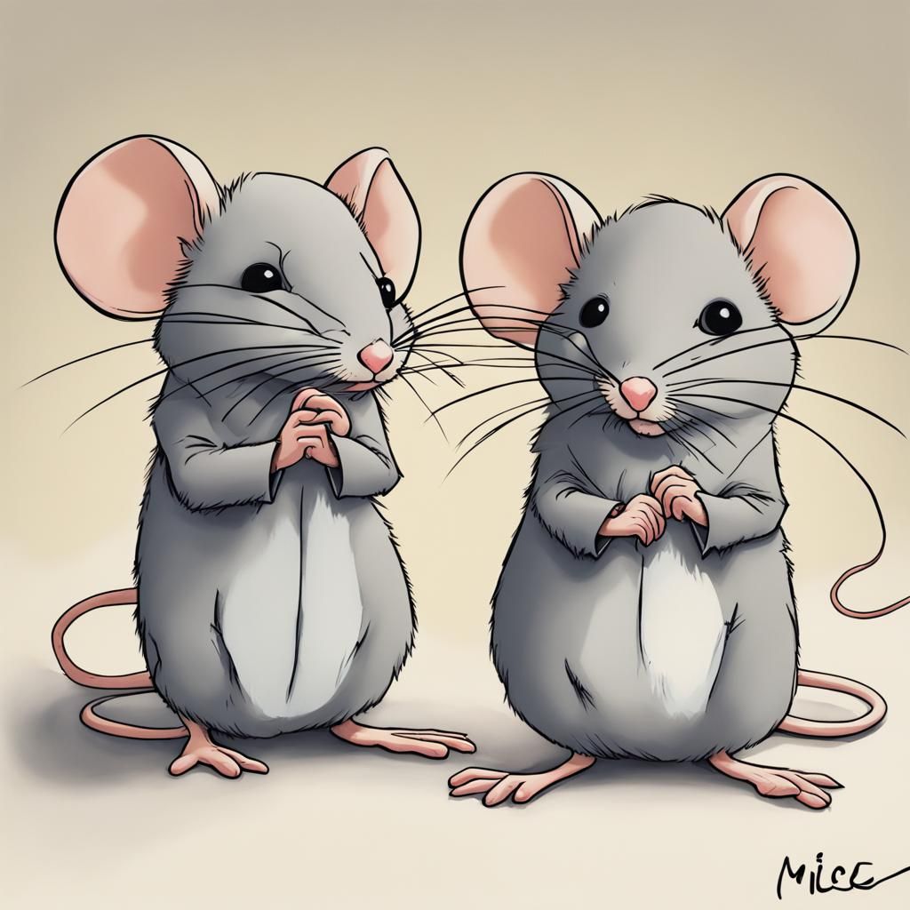 Simple AI Image of Mice
