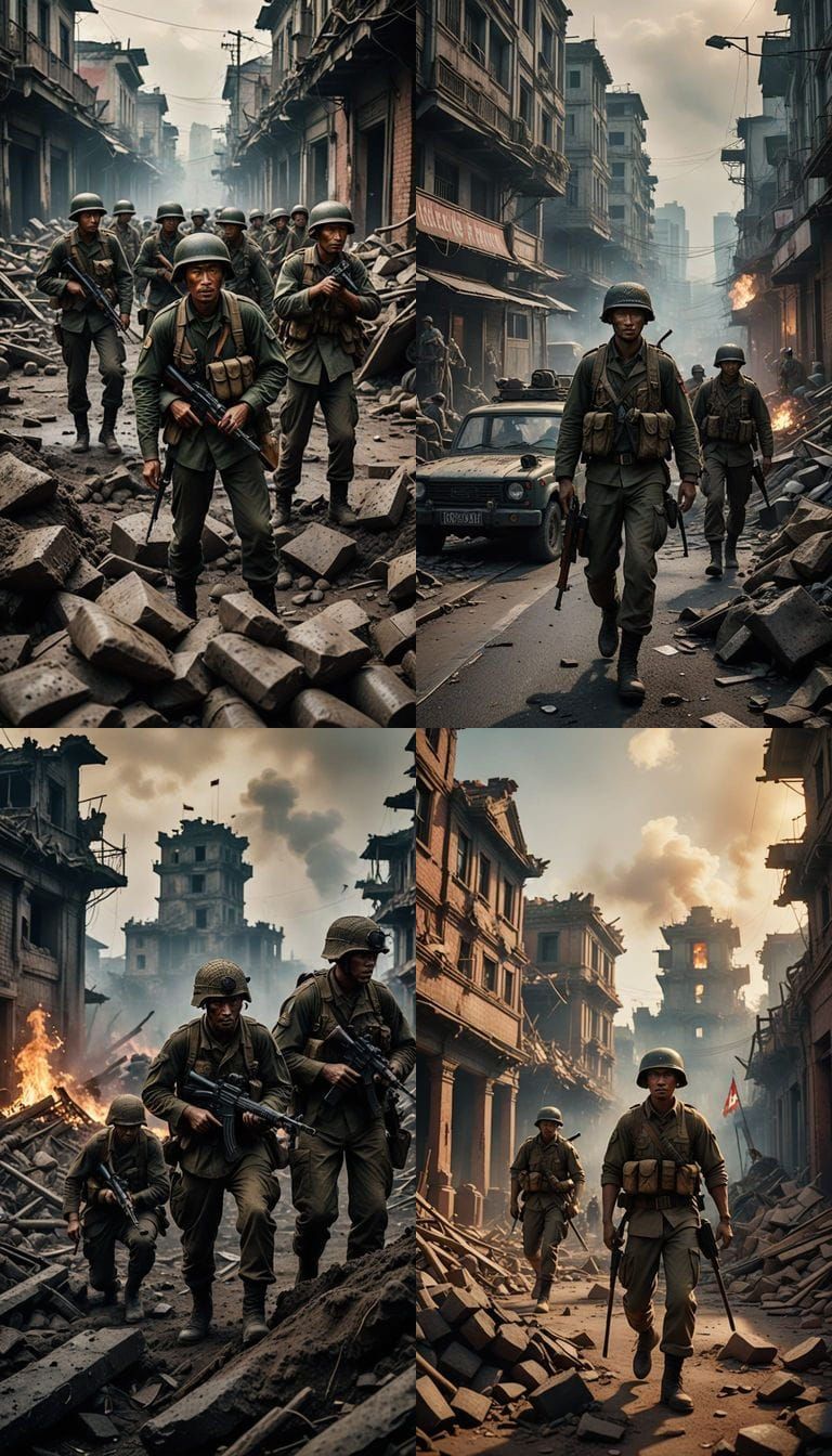 British Soldiers Outgunned by Indonesian Freedom Fighters in...