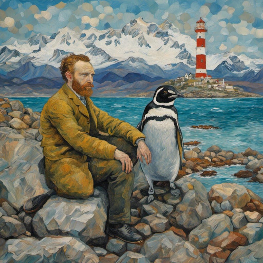 Van Gogh in Ushuaia: A Post-Impressionist Scene