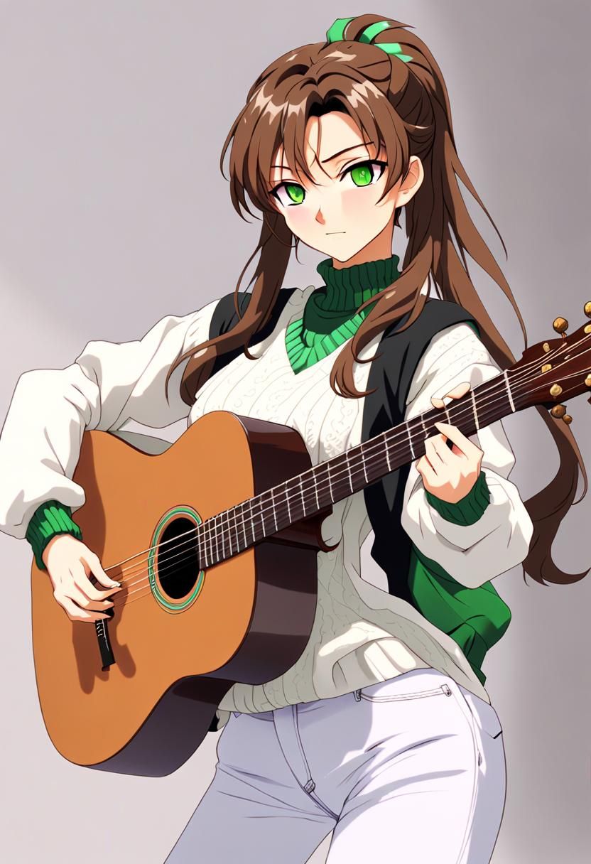 Sailor Moon Inspired Magical Girl with Guitar