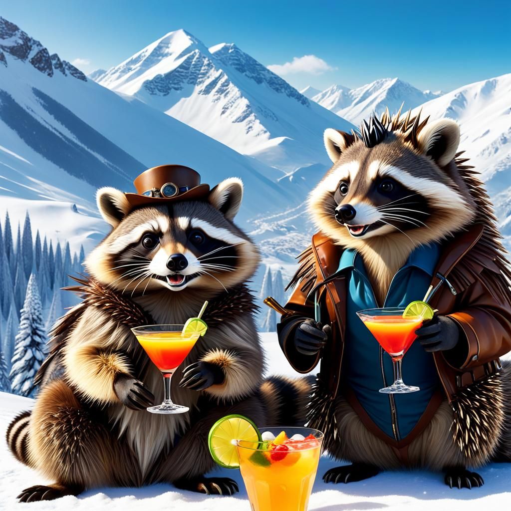 Raccoon and Porcupine Ski Holiday in Dubai