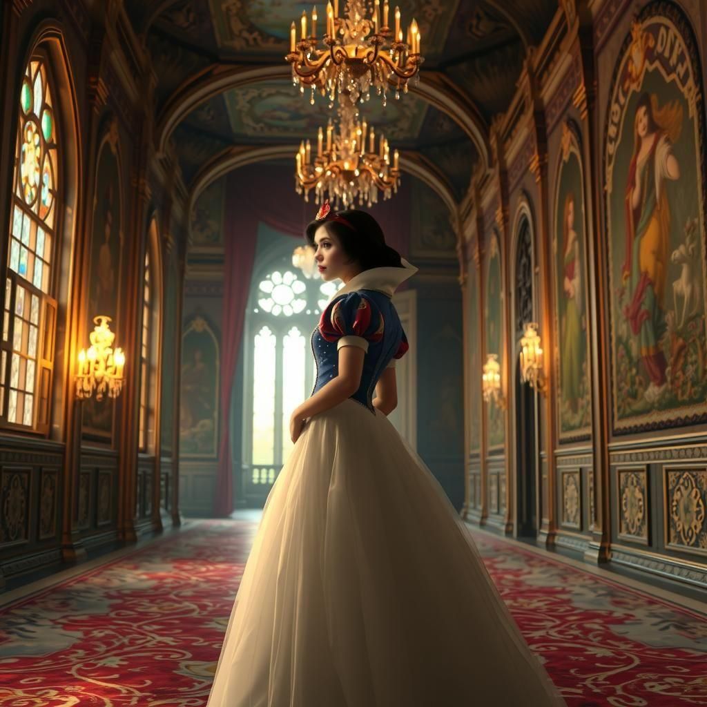 Snow White in Castle at Golden Hour