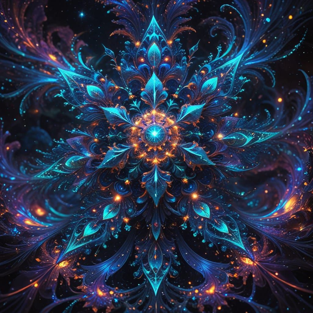 Ethereal Cosmic Fractal Masterpiece
