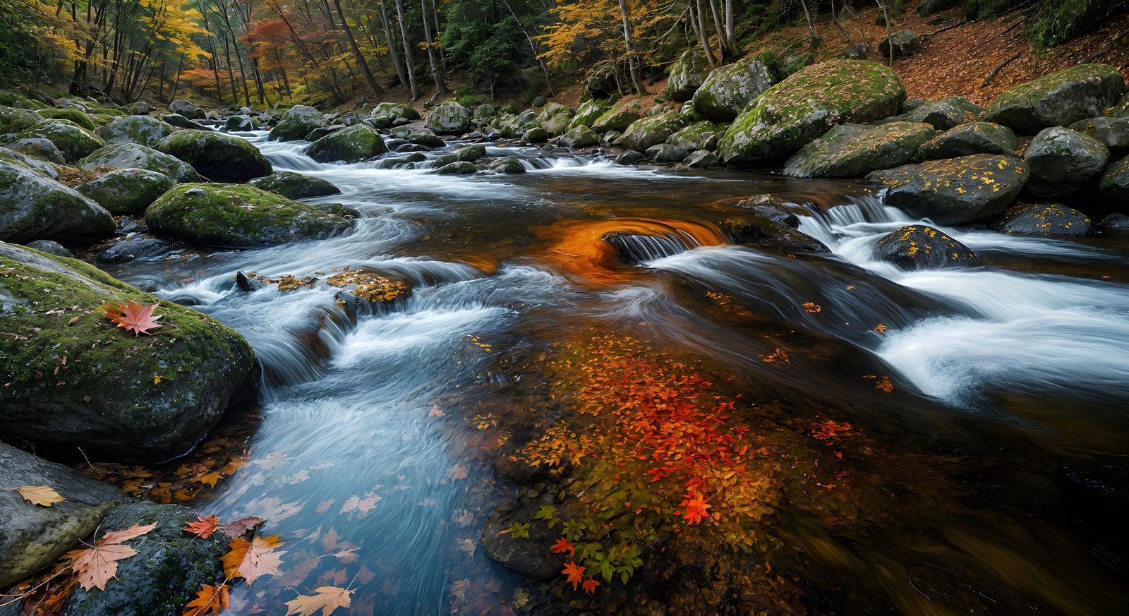 Autumn River Reflections in Ultra-Realistic 8K Photography
