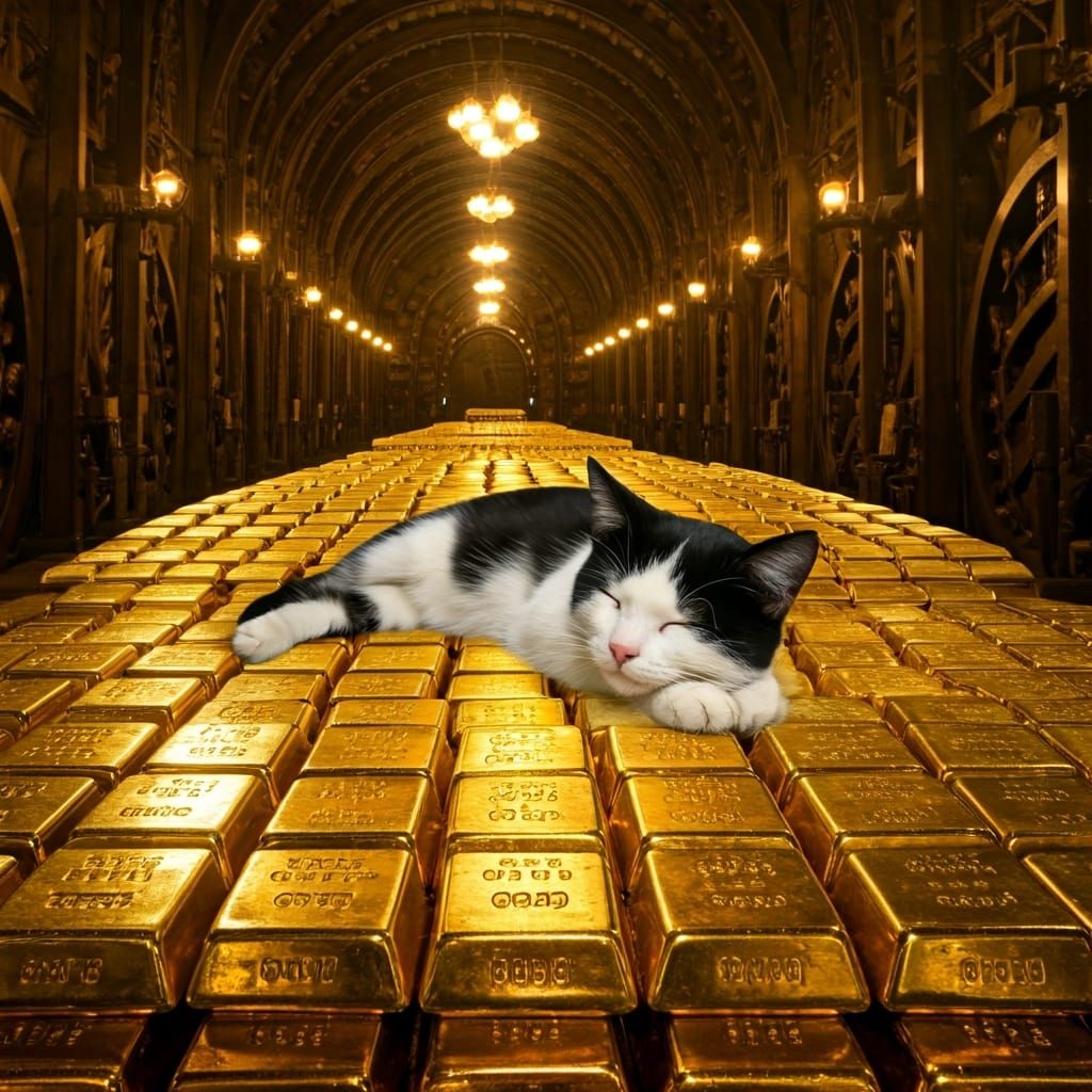 Monochrome Cat Nap in Victorian Vault