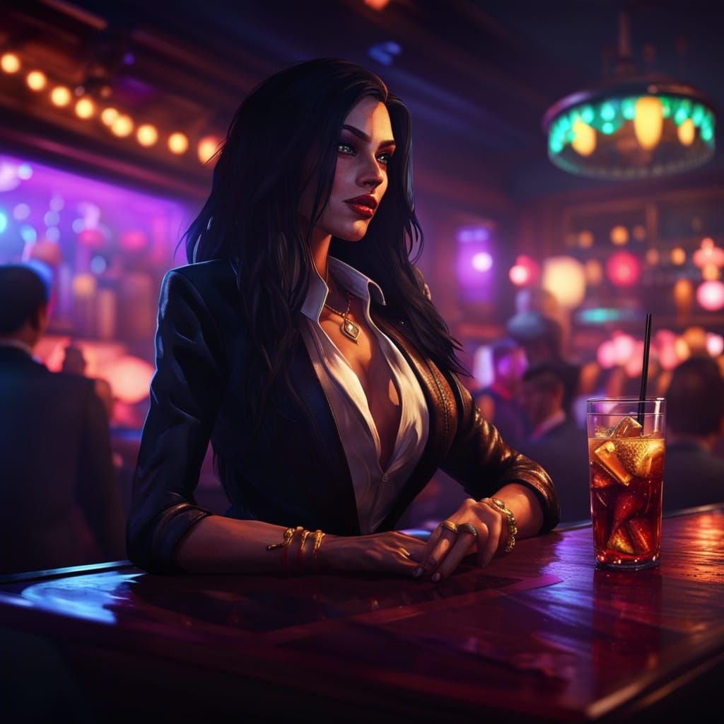 Cabaret Mob Girl-Boss in Art Nouveau Style