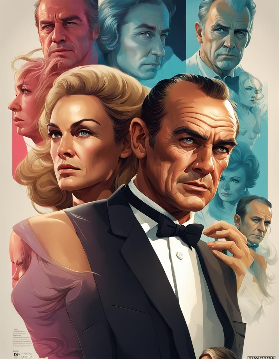 Dr. No Film Poster: Hyperdetailed Portrait