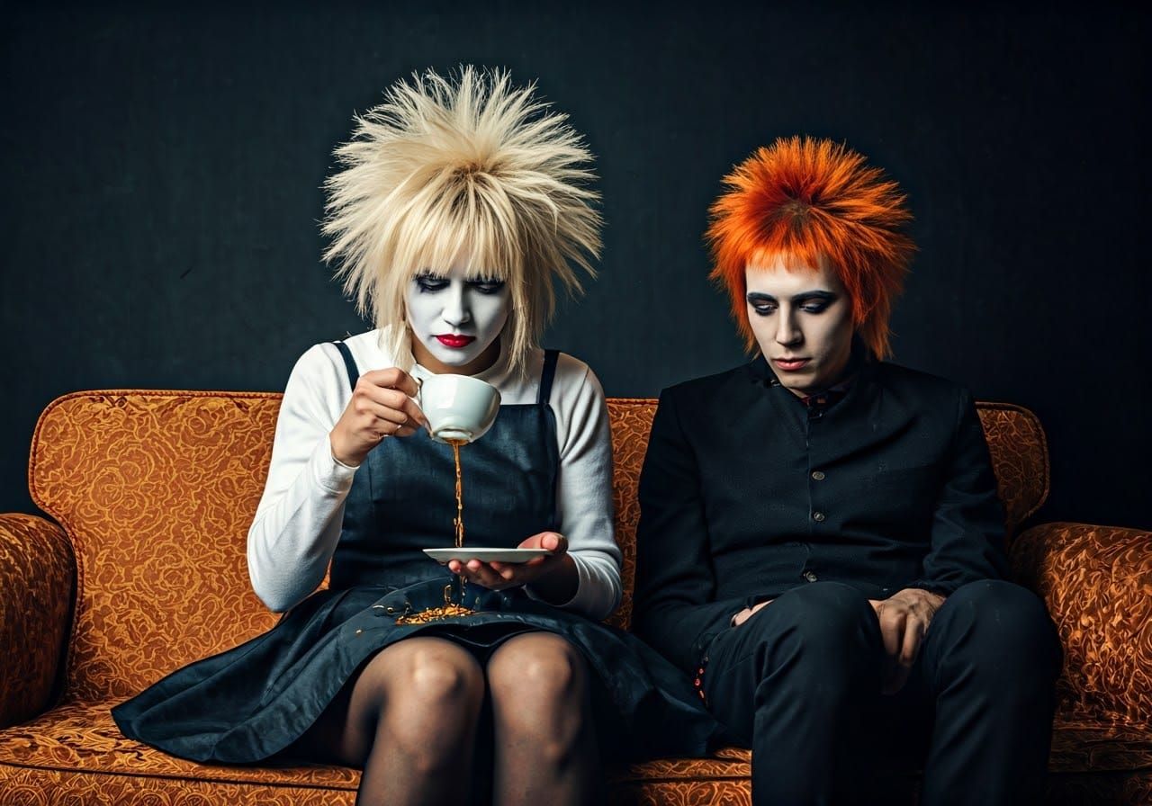 I spill my tea, Oh silly me!