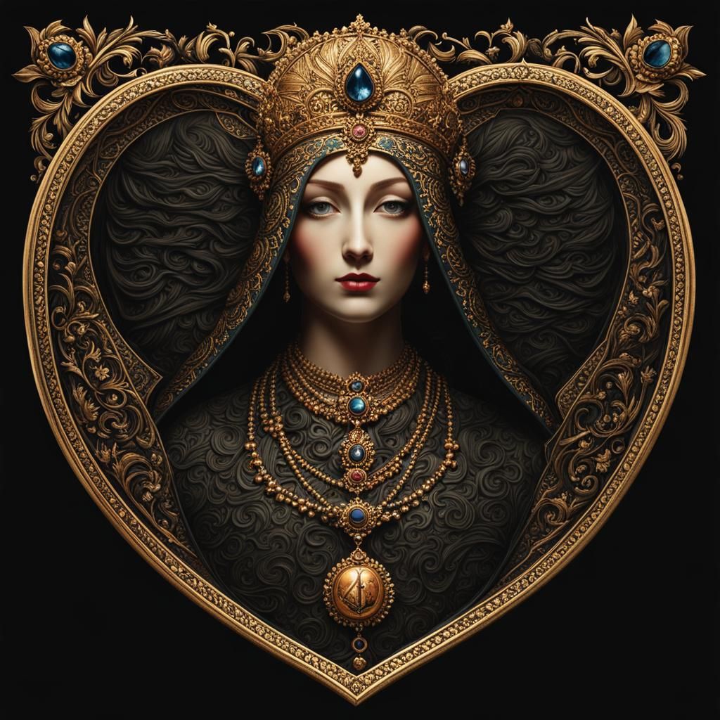 Fantastical Heart-Shaped Grave in Detailed Matte Painting