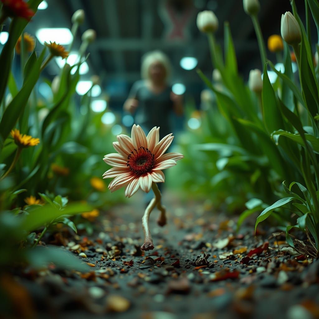 Scared Flower Flees Demented Florist in Horror Chase