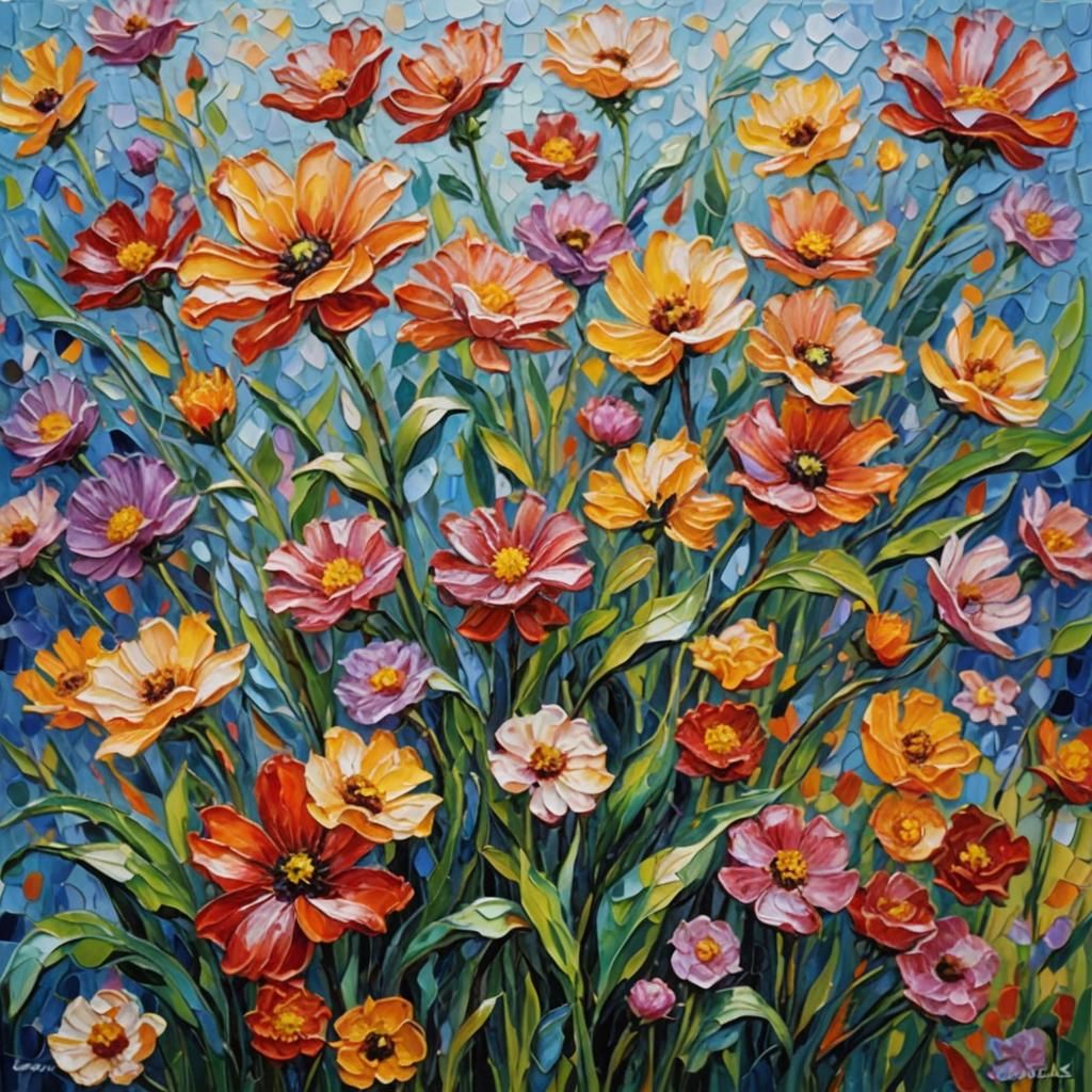 Expressionist Painting of Beauty, Kindness, and Truth