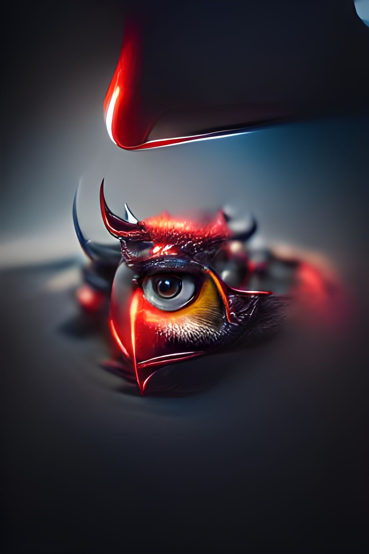 Menacing Devil Eye in 8K 3D Rendering