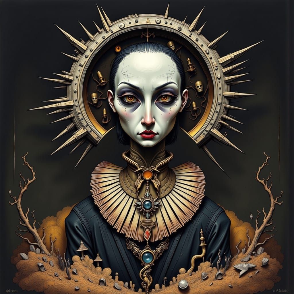 Surreal Portrait of a Strange Peculiar Woman