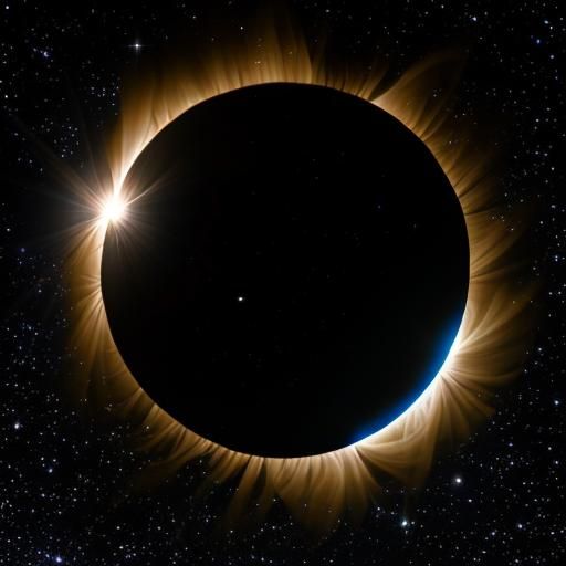 Dramatic Solar Eclipse Revealing Distant Galaxies