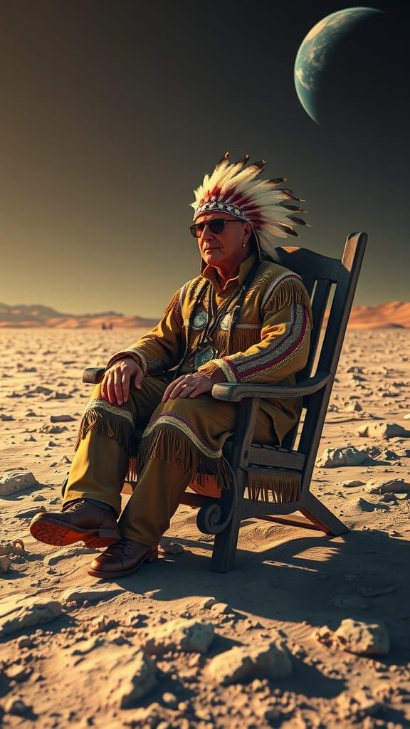 Val Kilmer in Nostalgic Native American Attire on the Lunar ...