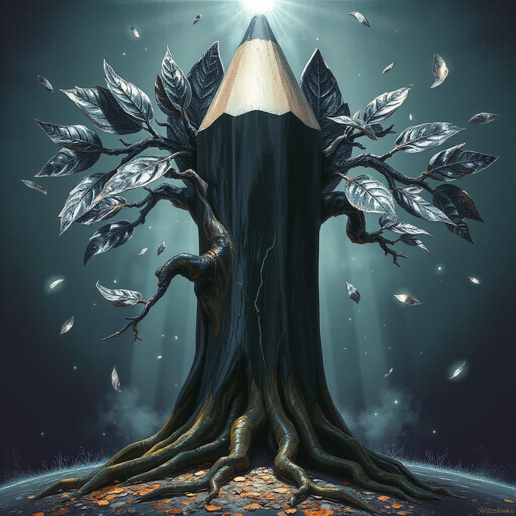 Pencil Transforms Into Towering Tree of Graphite