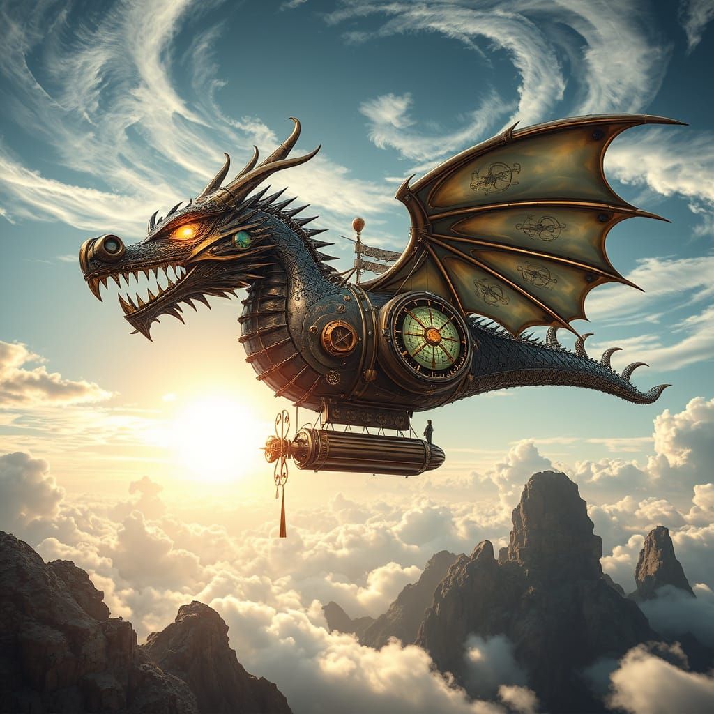 Dragon Steampunk Airship
