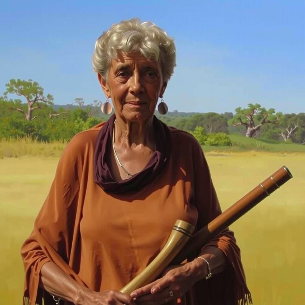 Didgeridoo Player in Oil Paint Style