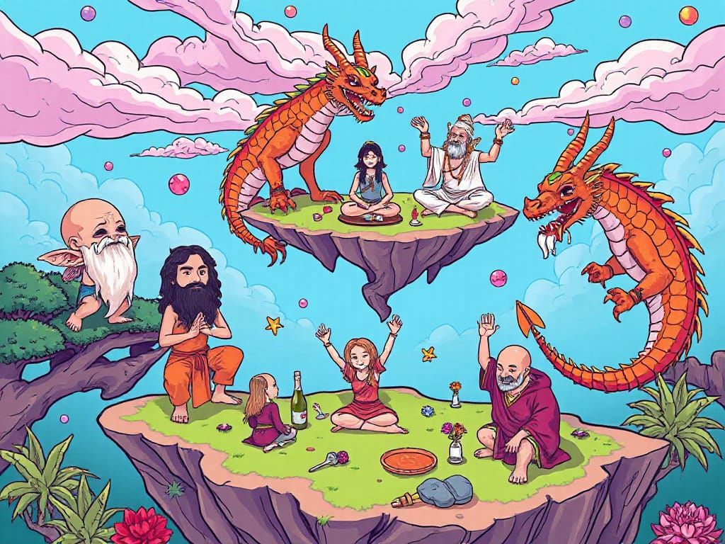 Psychedelic Stoner Party on Floating Island