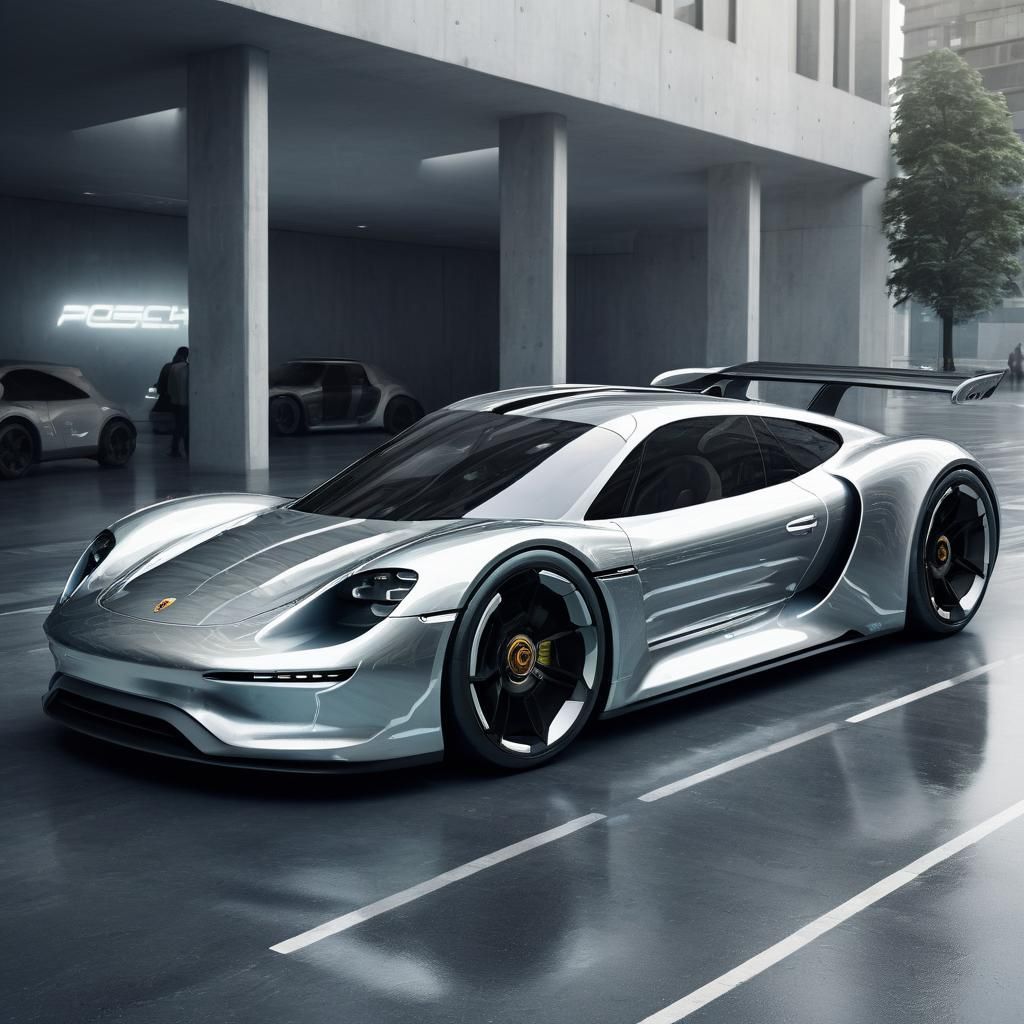 Futuristic Porsche Concept Car