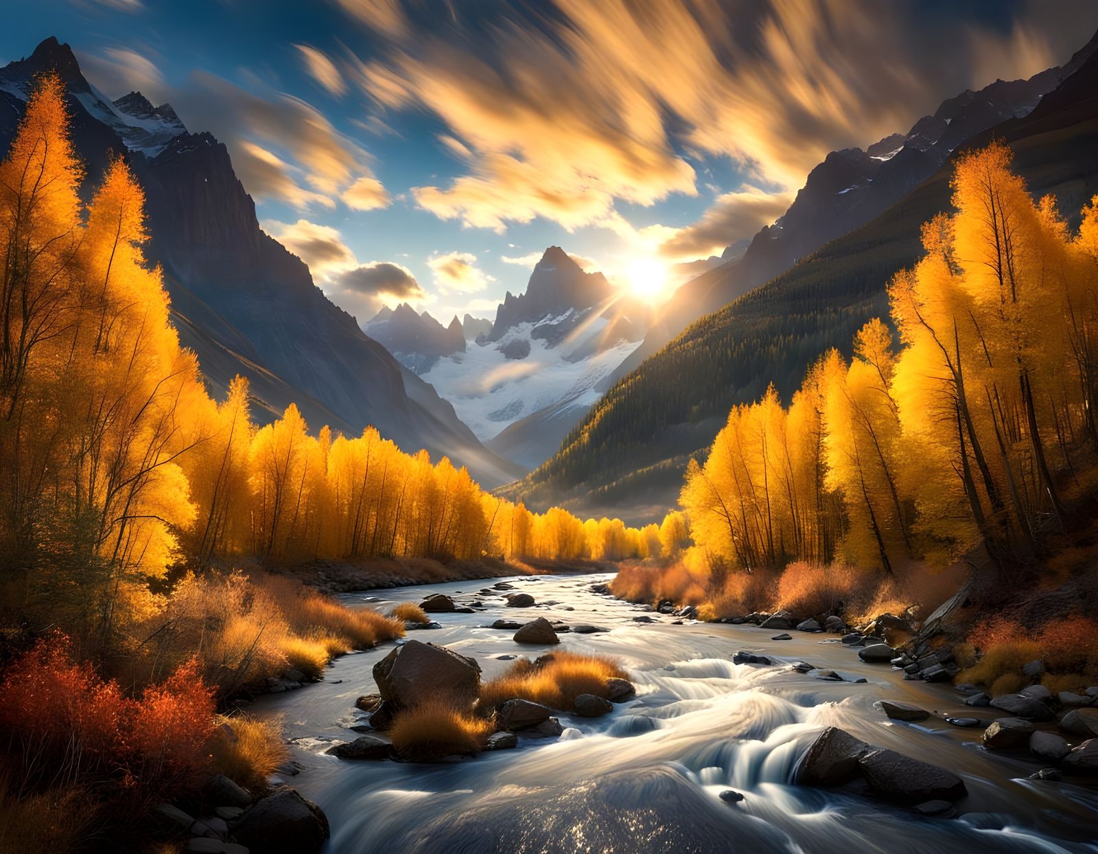 River Flying Ahead of the Wind