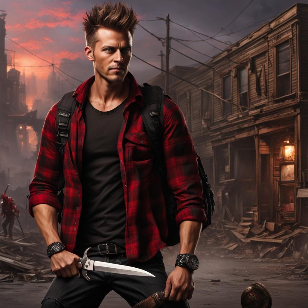 Post-Apocalyptic Zombie Hunter in Detailed Matte Painting