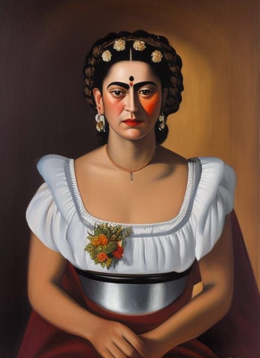 Glowing Eyes Portrait in Baroque Style