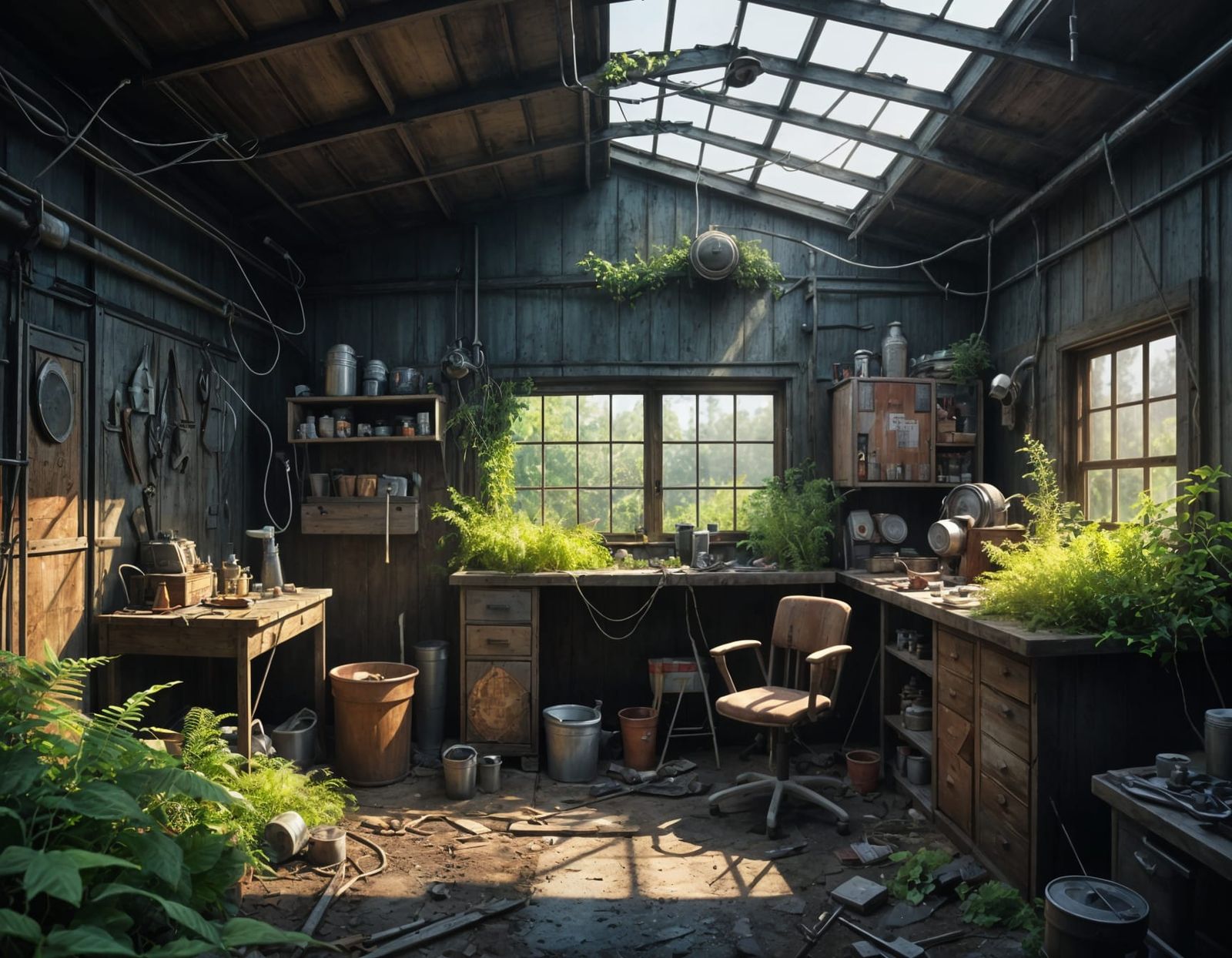 Rustic Backyard Shed Concept in Sketchy Detail