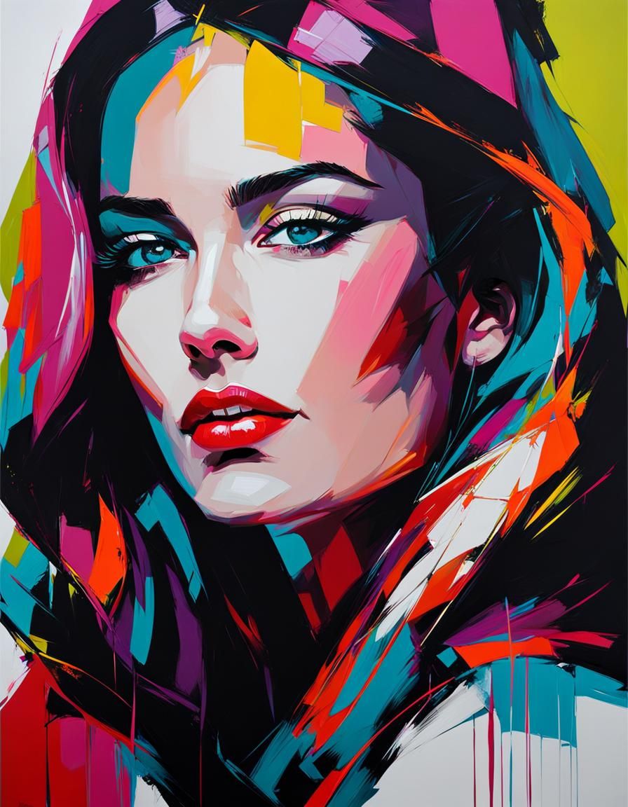Expressive Portrait in Vivid Impasto Style