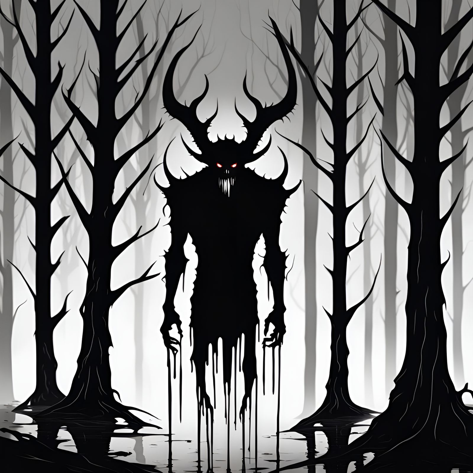 Black Demon in a Dark Forest