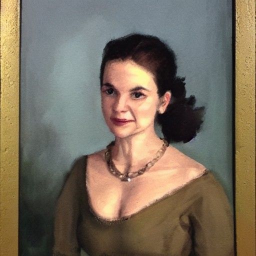 Self portrait of pretty lady betrothed