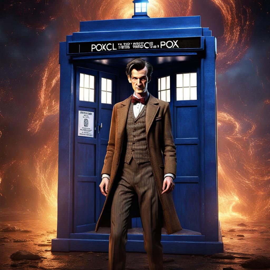 The 11th Doctor and TARDIS: Dark Fantasy Art