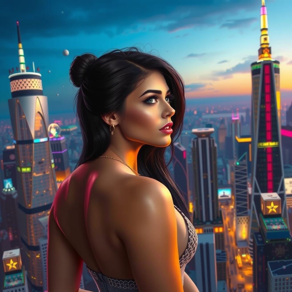 Confident Fantasy Concept Art of a Modern Goddess