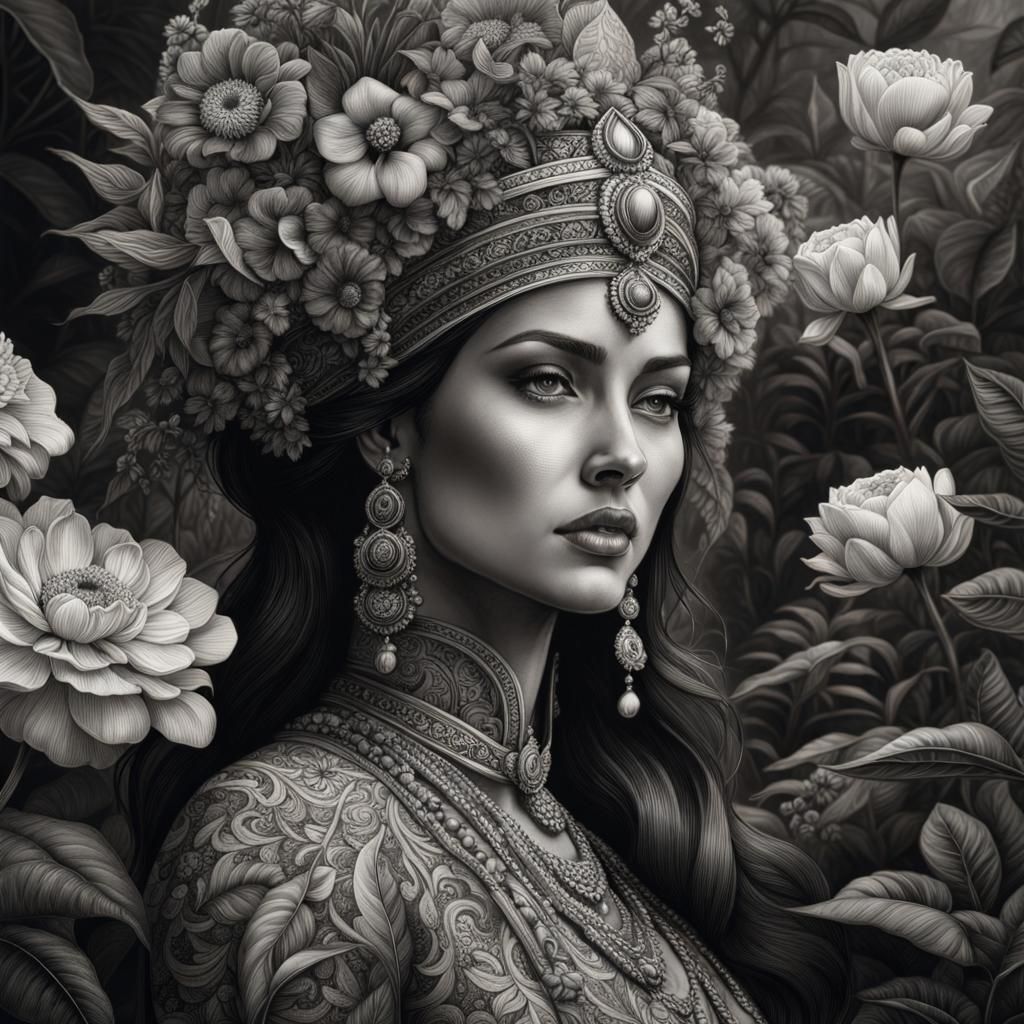 Female in Botanical garden