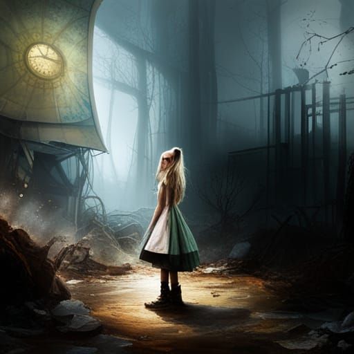 Alice in Wonderland in Post-Apocalyptic World